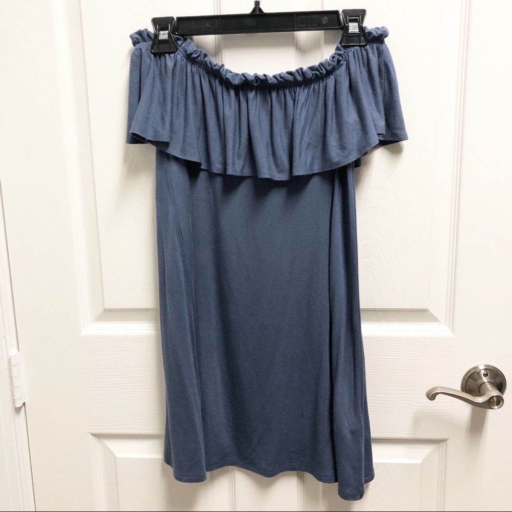 Abercrombie & Fitch Ruffle Off-The-Shoulder Dress